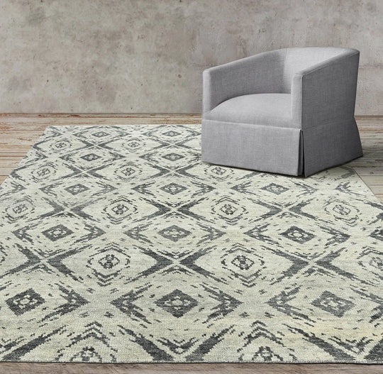 Multi Size Tone on Tone Gray Hand Knotted 100% Wool Turkish Oushak Modern & Contemporary Oriental Area Rug