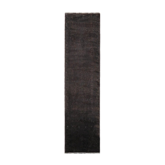 2' 6''x9' 10'' Runner Charcoal Hand Knotted Turkish Oushak 100% Wool Oushak Modern & Contemporary Oriental Area Rug