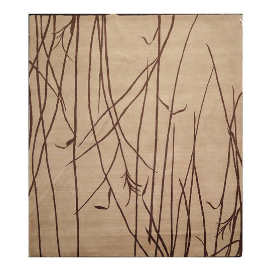 8' x 9'10" Hand Knotted Tibetan 100% Wool bamboo Modern Oriental Area Rug Camel