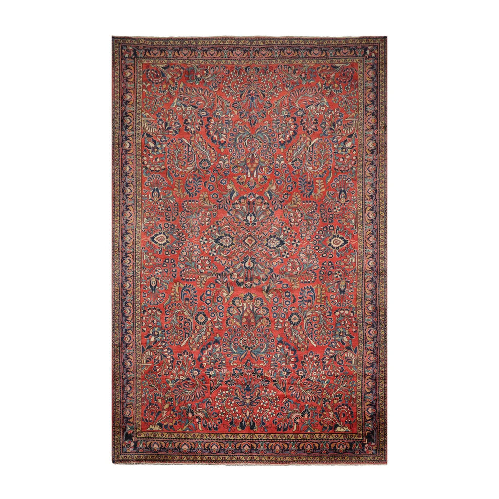 10'4''x16'3''Orange Palace Hand Knotted Wool Vintage Lilihan Area Rug ...