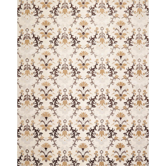 7'9” x 9'9" Transitional Floral Oriental Area Rug Beige, Brown