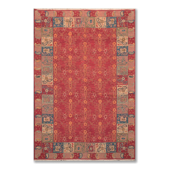 5'10" x 8'10" Hand Knotted 100% Wool Reversible Oriental Area Rug Red