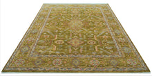 LoomBloom 9x12 Lime Hand Knotted Traditional Oushak Wool Oriental Area Rug