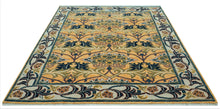 LoomBloom 8x10 Gold Hand Knotted William Morris Arts & Crafts Oushak Wool Oriental Area Rug