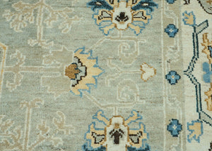 LoomBloom 8 x10 Mint Hand Knotted Traditional Oushak Wool Oriental Area Rug