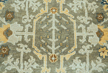 LoomBloom 8x10 Sage Hand Knotted Traditional Oushak Wool Oriental Area Rug