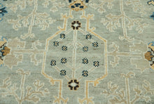 LoomBloom 8 x10 Mint Hand Knotted Traditional Oushak Wool Oriental Area Rug