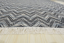 Multi Size Black Slate Gray Ivory Color Hand Woven  Wool Modern & Contemporary Oriental Rug