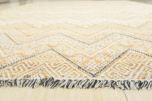 Multi Size Mustard yellow Ivory Beige Color Hand Woven  Wool Modern & Contemporary Oriental Rug