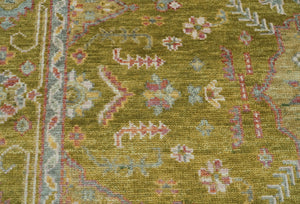 LoomBloom 9x12 Lime Hand Knotted Traditional Oushak Wool Oriental Area Rug