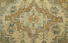 LoomBloom 8x10 Green Hand Knotted Traditional Oushak Wool Oriental Area Rug