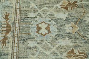 LoomBloom 9x12 Mint Hand Knotted Traditional Oushak Wool Oriental Area Rug