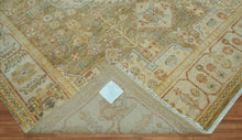 LoomBloom 8x10 Green Hand Knotted Traditional Oushak Wool Oriental Area Rug