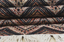 Multi Size Black Ivory Rust Color Hand Woven  Wool Modern & Contemporary Oriental Rug