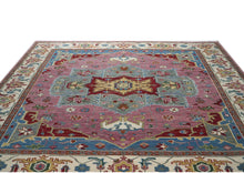 12x15 Pink, Ivory, Red Color Hand Knotted Oushak Wool  Oriental Rug