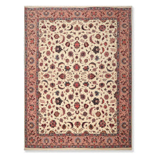 9x12 Ivory, Rose Hand Knotted 100% Wool 300 KPSI Masterpiece Pakistani Oriental Area Rug - Oriental Rug Of Houston