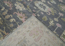 12x15 Slate, Gray, Mint Color Hand Knotted Oushak Wool Transitional Oriental Rug