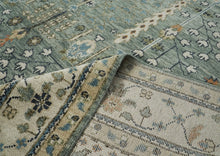 12x15 Seledon, Beige, Green Color Hand Knotted Oushak Wool Transitional Oriental Rug
