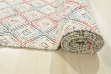 Multi Size White Coral Slate grey Color Hand Woven  Wool Modern & Contemporary Oriental Rug