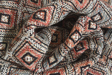 Multi Size Black Coral Ivory Color Hand Woven  Wool Modern & Contemporary Oriental Rug