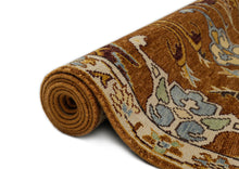 9x12 Hand Knotted Wool Mocha Ivory Oushak Arts & Crafts  Area Rug