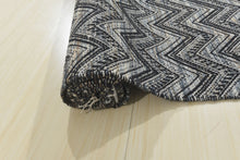 Multi Size Black Slate Gray Ivory Color Hand Woven  Wool Modern & Contemporary Oriental Rug