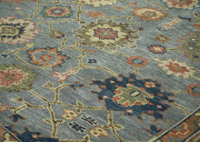 12x15 Aqua, Rose, peach Color Hand Knotted Oushak Wool Arts and Crafts Oriental Rug