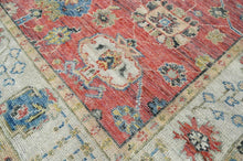 LoomBloom 7'8''x9'10" Antique Rose Hand Knotted Arts & Crafts/Mission Oushak Wool Oriental Area Rug - Oriental Rug Of Houston