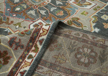 12x15 Slate, Gray, Ivory Color Hand Knotted Oushak Wool  Oriental Rug