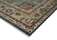 12x15 Slate, Gray, Ivory Color Hand Knotted Oushak Wool  Oriental Rug