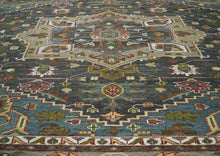 12x15 Slate, Gray, Ivory Color Hand Knotted Oushak Wool  Oriental Rug
