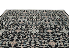 12x15 Black, Beige, Rose Color Hand Knotted Oushak Wool Transitional Oriental Rug