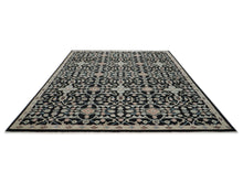 12x15 Black, Beige, Rose Color Hand Knotted Oushak Wool Transitional Oriental Rug