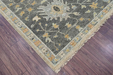 LoomBloom 7'11''x9'9" Graphite Hand Knotted Traditional Oushak Wool Oriental Area Rug - Oriental Rug Of Houston