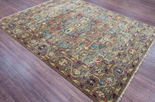 LoomBloom 7'10''x9'10" Moss Hand Knotted Traditional Oushak Wool Oriental Area Rug - Oriental Rug Of Houston