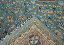 12x15 Blue, Rust, Green Color Hand Knotted Oushak Wool Traditional Oriental Rug