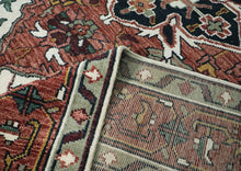 12x15 Rose, Ivory, Brown Color Hand Knotted Oushak Wool  Oriental Rug