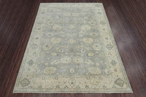 LoomBloom 10'0''x14'0" Gray Hand Knotted Traditional Oushak Wool Oriental Area Rug - Oriental Rug Of Houston
