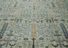12x15 Seledon, Beige, Tan Color Hand Knotted Oushak Wool Transitional Oriental Rug