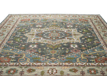 12x15 Slate, Gray, Blue Color Hand Knotted Oushak Wool  Oriental Rug