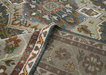 12x15 Slate, Gray, Blue Color Hand Knotted Oushak Wool  Oriental Rug