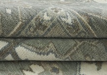 12x15 Gray, Ivory, Taupe Color Hand Knotted Oushak Wool  Oriental Rug