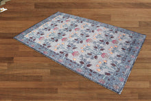 Multi Size Gray, Blue Handmade Hand Woven Polyester Traditional Oriental Area Rug - Oriental Rug Of Houston