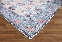 Multi Size Gray, Blue Handmade Hand Woven Polyester Traditional Oriental Area Rug