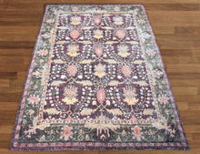 Multi Size Handmade Hand Woven Micro Printed Victoria Polyester Traditional Oriental Area Rug Purple, Brown Color - Oriental Rug Of Houston