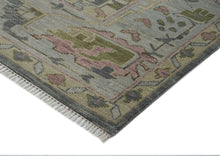 12x15 Slate, Blue, Gray Color Hand Knotted Oushak Wool Transitional Oriental Rug