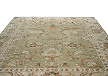 12x15 Sage, Green, Beige Color Hand Knotted Oushak Wool Arts & Crafts Oriental Rug
