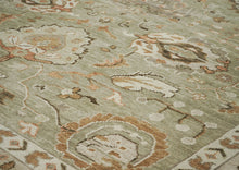 12x15 Sage, Green, Beige Color Hand Knotted Oushak Wool Arts & Crafts Oriental Rug
