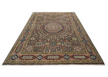 10x14 Brown, Rose, Teal Color Hand Knotted Oushak Wool Traditional Oriental Rug