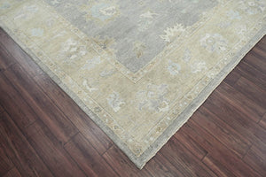 Multi Size Gray, Slate, Beige Hand Knotted Turkish Oushak 100% Wool Traditional Oriental Area Rug